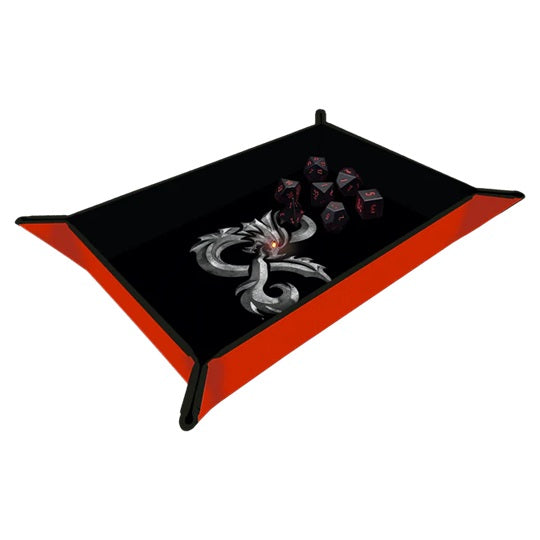 Ultra Pro Magnetic Foldable Dice Tray - D&D Black and Red