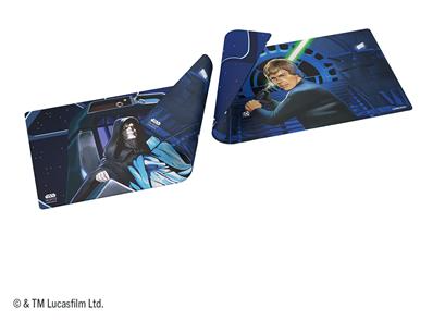 Star Wars: Unlimited Double-Sided Game Mat - Jedi Luke Skywalker & Emperor Palpatine (Pre-Order)