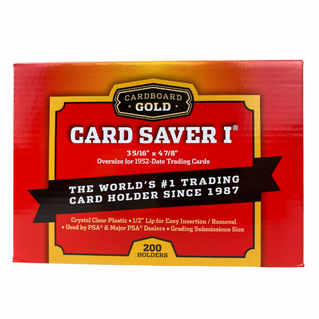 Card Saver 1-200Count - Semi Rigid Card Holder, Trading Card Protectors - PSA-Approved Cardsaver for Baseball, Trading, Sports Cards - Card Sleeves, Binder, & Storage Box Compatible