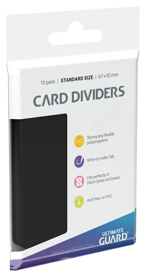 Card Dividers Standard Size (10) - Black