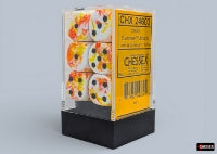 CHX 24603 Brush Sunrise/black 16mm d6 Dice Block (12 dice)
