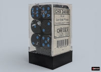 CHX 24608 Brush Dark Side/blue 16mm d6 Dice Block (12 dice)