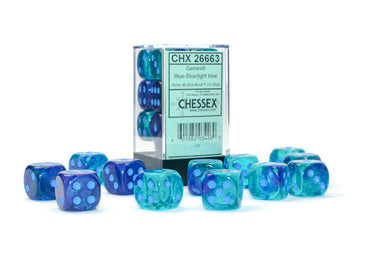 CHX 26663 Gemini Blue Blue/Light Blue 16mm D6 Dice Set