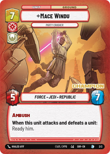 Mace Windu - Party Crasher (Champion) (2/2) [Spark of Rebellion Promos]