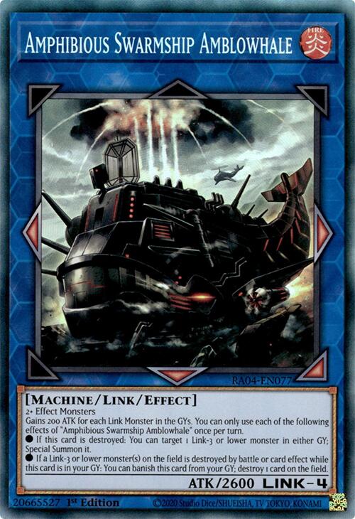 Amphibious Swarmship Amblowhale [RA04-EN077] Prismatic Collector's Rare