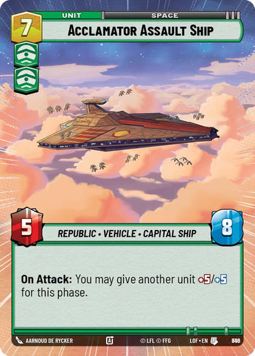 Acclamator Assault Ship (846) (Hyperspace Foil) (846) [Legends of the Force]