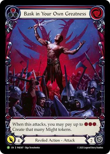 Bask in Your Own Greatness (Red) [FAB387] (Promo)  Rainbow Foil