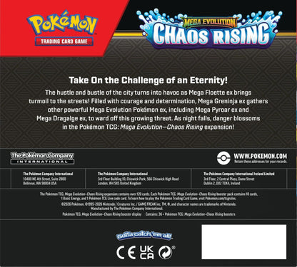Mega Evolution: Chaos Rising Booster Box (Pre-Order)