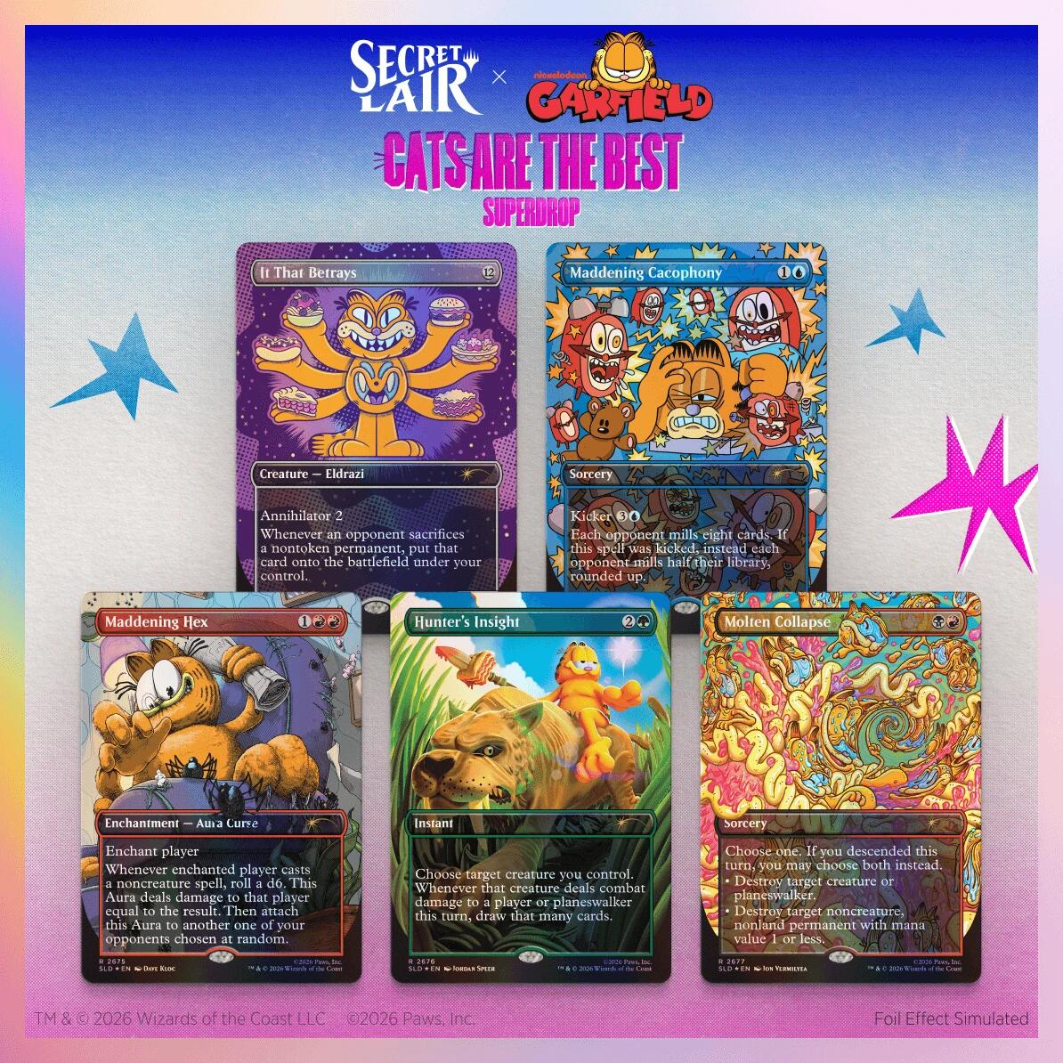 Secret Lair: Drop Series - Secret Lair x Garfield: Our Only Thought Is To Entertain You (Foil Edition)