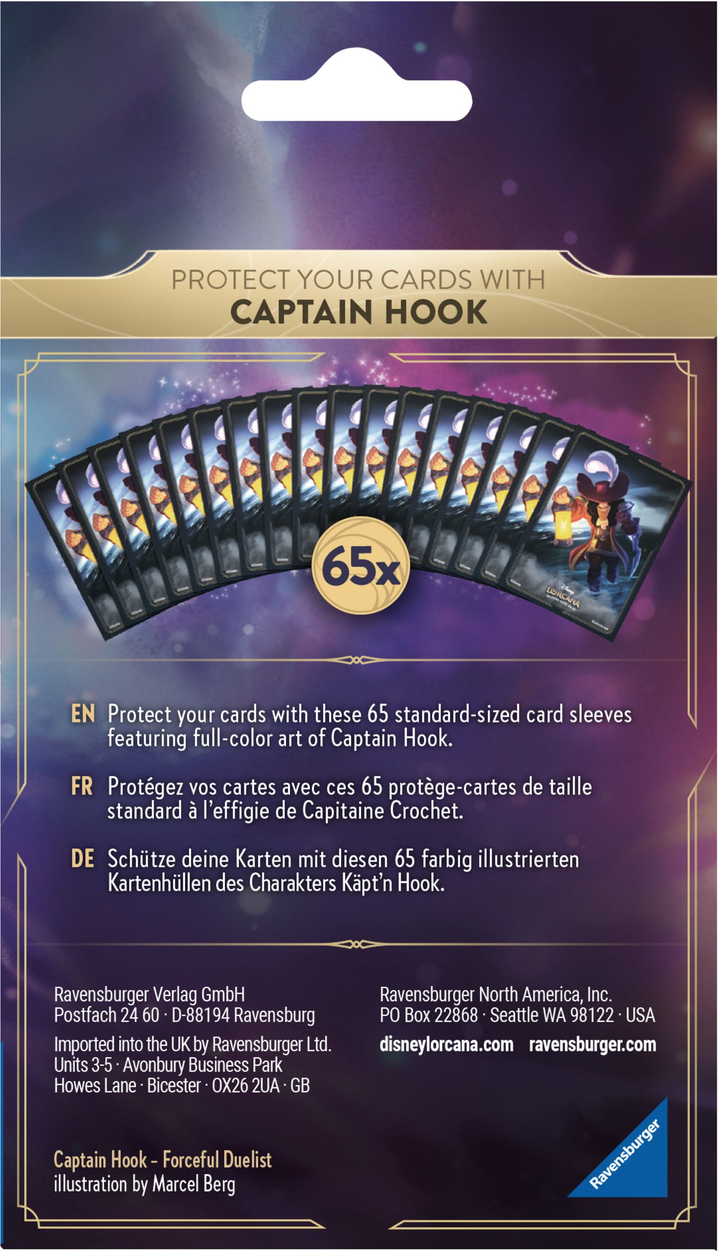 Card Sleeves (Captain Hook / 65-Pack) (Lorcana Accessories)