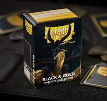 Dragon Shield Sleeves: Standard Matte Dual - Black & Gold 100CT