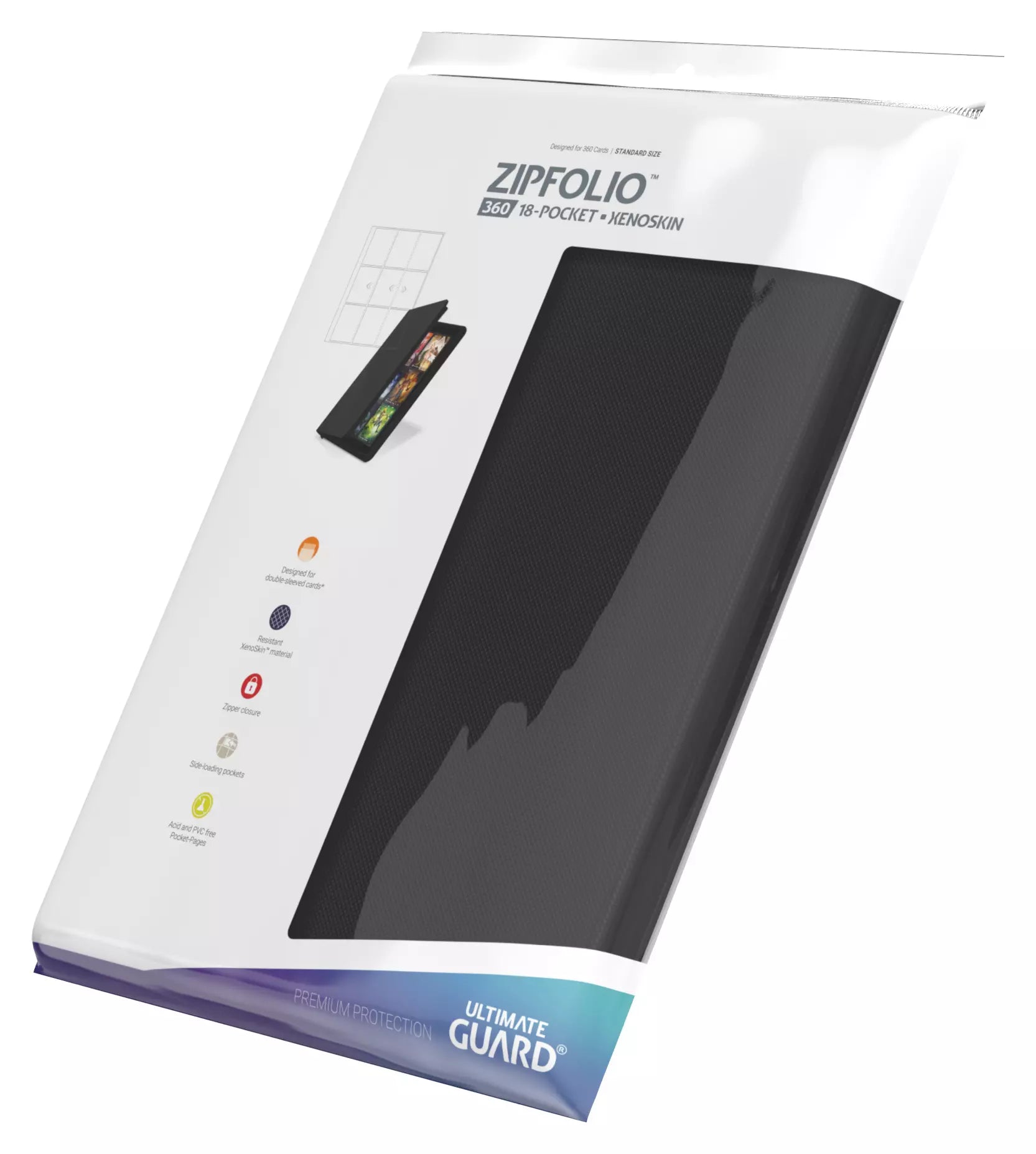 Zipfolio Xenoskin Black 18 Pocket