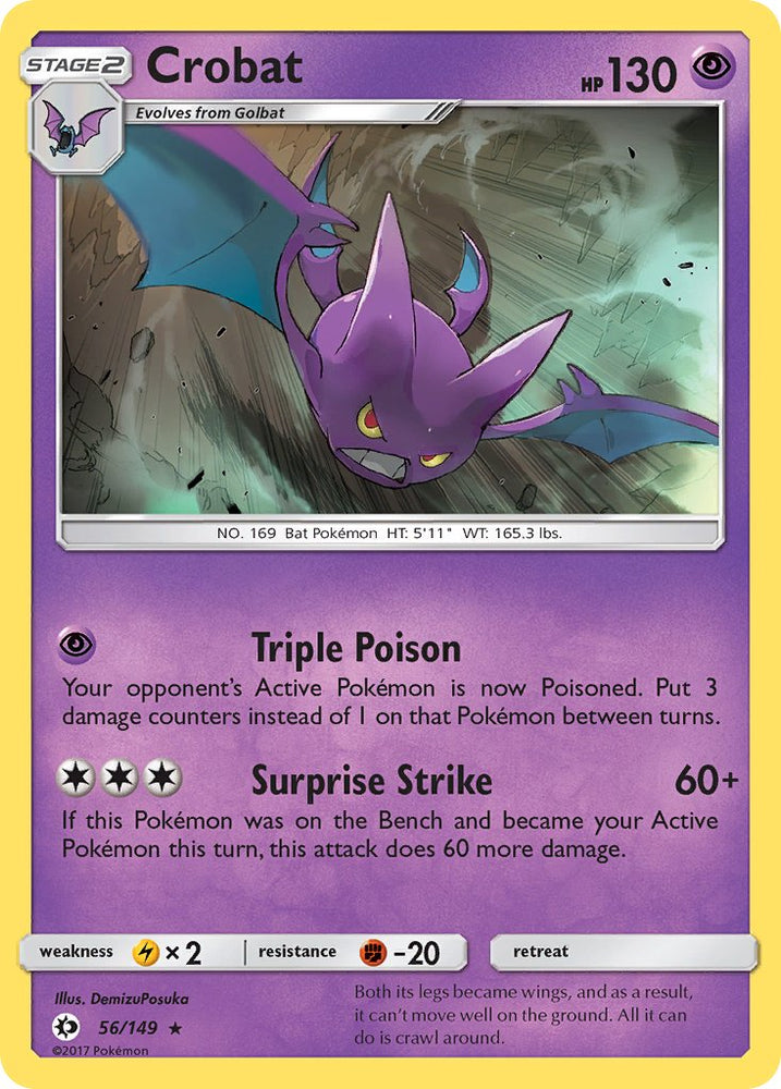 Crobat (56/149) (Cosmos Holo) (Blister Exclusive) [Sun & Moon: Base Set]