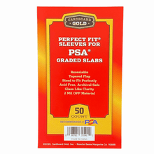 Cardboard Gold PSA Graded Card Sleeves – 50 Count Clear Display Without PSA Logo