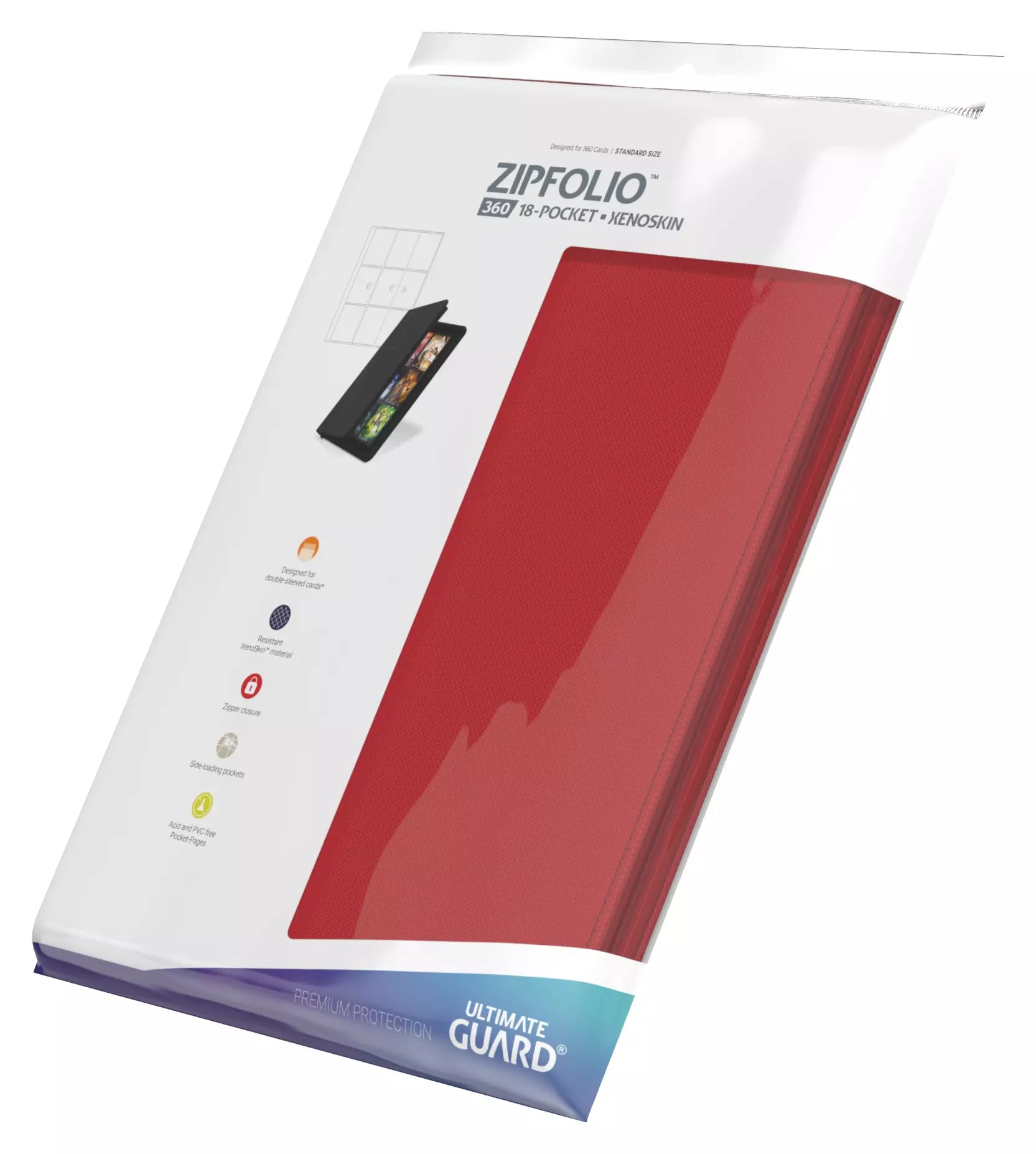 Zipfolio Xenoskin Red 18 Pocket
