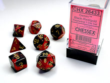 CHX 26433 Gemini Black-Red/Gold Polyhedral 7 Die Set