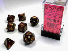 CHX 27419 Scarab Blue Blood/Gold Polyhedral 7 Die Set