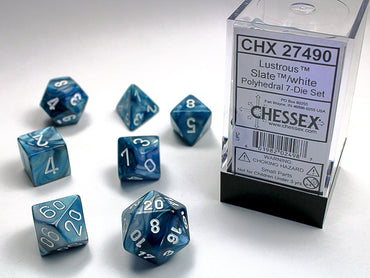 CHX 27490 Lustrous Slate/White Polyhedral 7 Die Set