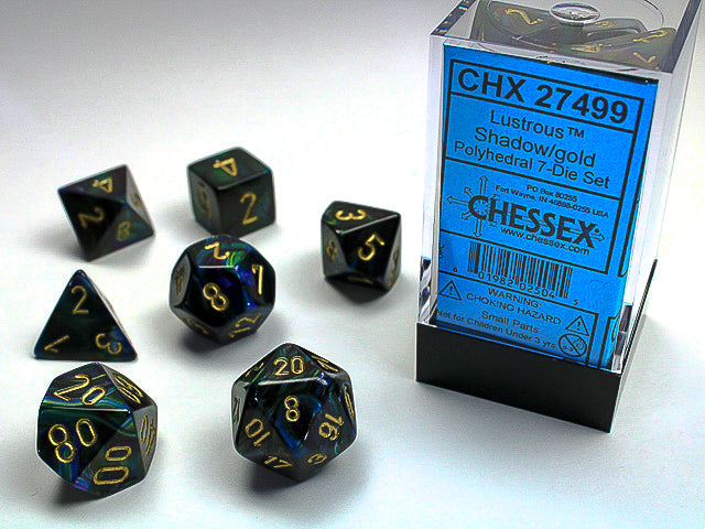 CHX 27499 Lustrous Shadow/Gold Polyhedral 7 Die Set