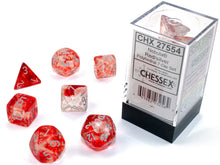 CHX 27554 Nebula Red/Silver Polyhedral 7 Die Set