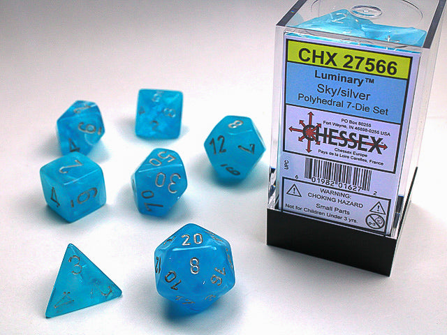 CHX 27566 Luminary Sky/Silver Polyhedral 7 Die Set