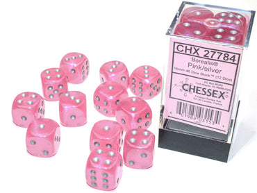 CHX 27784 Borealis Pink/Silver 16mm D6 Dice Block