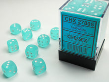 CHX 27805 Frosted Teal/White 12mm D6 Dice Block