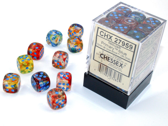 CHX 27959  Nebula Primary/Blue 12mm D6 Dice Block