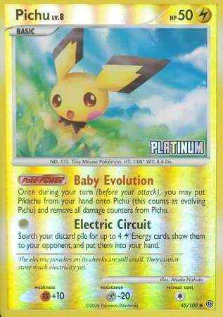 Pichu (45/100) [Burger King Promos: 2009 Collection]