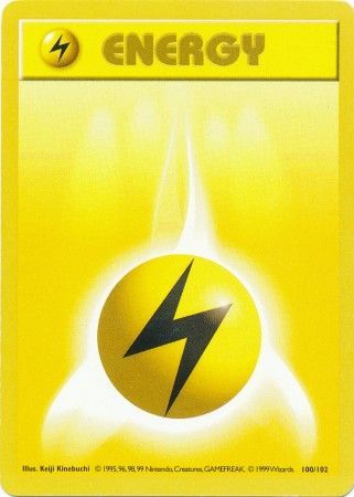 Lightning Energy (100/102) [Base Set Shadowless Unlimited]