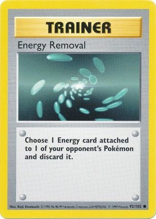 Energy Removal (92/102) [Base Set Shadowless Unlimited]