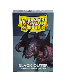 Dragon Shield: 100ct Outer Sleeves - Matte Black (Standard)
