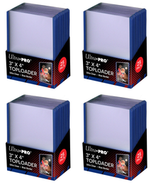 Ultra PRO: Toploader - 3" x 4" (25ct - Blue Border) (4-Pack)