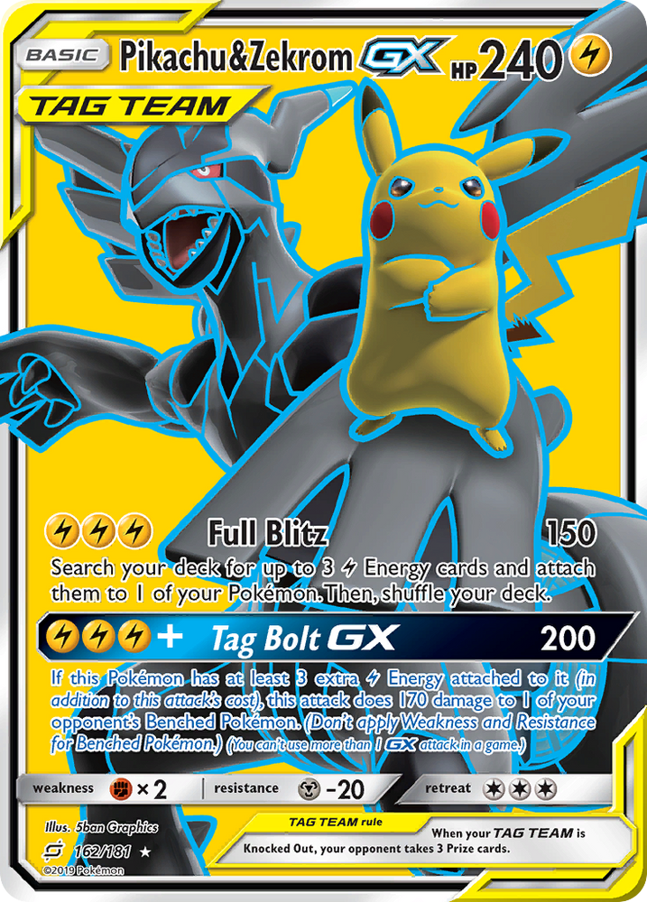 Pikachu & Zekrom GX (162/181) [Sun & Moon: Team Up]